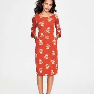 Boden Jessie Jersey Floral Knit Dress 8P
